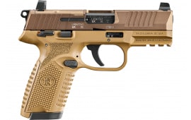 FN 66102318 502 MRD 10+1 4" Black Target Crown Barrel, Flat Dark Earth Optic Ready/Serrated Slide, Flat Dark Earth Polymer Frame w/Picatinny Rail, Textured Grip, Ambidextrous