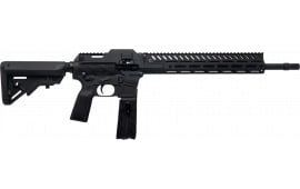 Freedom Ordnance FM-9D FM9D16M-BLK 9mm Rifle 16" Barrel Belt Fed Semi-Auto Rifle, Compatible With Glock Mags