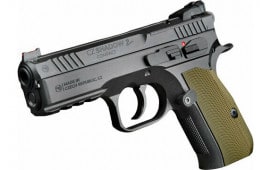 CZ Custom Shadow 2 Compact Custom Pistol 9mm Luger 4" 15-Round Semi-Auto Black/Green