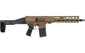 CMMG Dissent Mk3 Pistol 33A380C-CT 8.6 BLK 12.5" Barrel 20+1 Compact Action Coyote Tan, Braced, Side Charger.