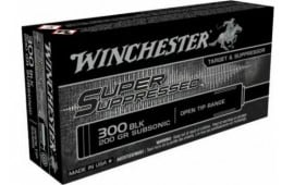 Winchester Super Suppressed 300 Blackout 200gr Subsonic Open Tip 125rd Brass Case