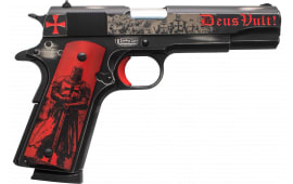 Tisas Arms 1911 Crusader 10100518AA2 .45 ACP 5" 7+1 SAO Threaded Barrel Distressed Graphite Cerakote