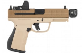 FMK G3 Strike Compact FMKG39DSBSTR Pistol 9mm 4.5" Threaded Barrel 14/17rd Desert Tan Red Dot