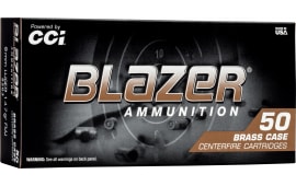 CCI Blazer Brass Clean-Fire Suppressor 9Mm Luger 147 Gr TMJ 50-Round Box Brass