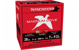 Winchester Magnum Dove 28 Gauge 2.75" 1 oz #7.5/#9 Lead Shot 25rd Shotshells