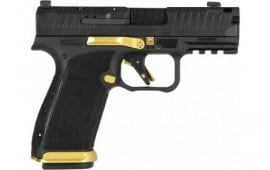 Canik Mete MC9 Prime HG8693G-N 9mm Pistol 3.64" Barrel 17+1 Striker-Fired Optics-Ready Black/Gold Night Sights