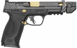 Smith & Wesson M&P9 M2.0 Metal PC 14619 Pistol 9mm 4.9" 23+1 Semi-Auto Optics-Ready Compensator Gold/Black