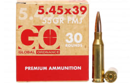 Global Ordnance 5.45x39mm 55 Grain FMJ Brass Ammunition - 05463