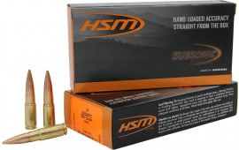 HSM Subsonic 338 ARC 300gr Hollow Point Boat Tail 20rd Brass Case
