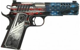 Auto-Ordnance 1911 Founding Fathers 45 ACP 5" 7+1 SA Stainless Engraved Grips