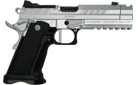 Fusion Firearms XP Comp 9mm Chrome Ambi Thumbrest Edition XP-COMP-9-C-TR Pistol 9mm 4.6" 17+1 SAO Optics-Ready Integrated Compensator