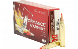 Hornady Superformance Varmint .223 WSSM 55gr V-MAX 20 Round Box Brass Case
