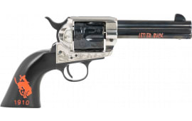 EMF Pietta 1873 Great Western II Pendleton Round-Up 45 Colt 4.75" SAO Engraved Blued