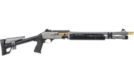 Panzer Arms M4 Speed Pro PAM4CSGGTMFSS 12 Gauge 18.5" 5+1 Semi-Auto Ported Barrel Gray Titanium Skeleton Stock