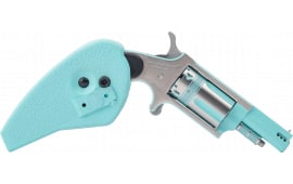 North American Arms Iris Mini-Revolver NAA-22M-PB-HG .22 Magnum 1.63" 5rd SA Ported Barrel Turquoise Holster Grip
