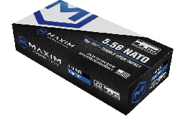 Maxim Defense 5.56 NATO 20-Round 70gr Tumble Upon Impact Solid Copper Spun Ammunition, Brass Case