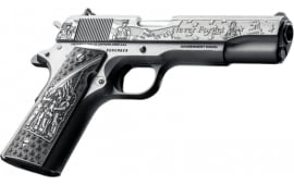 Colt 1911 Remember 9/11 CNCREMEMBER Pistol .45 ACP 5-Inch 7+1 Single Action Engraved Stainless Grips