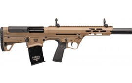 Panzer Arms BP12 Gen3 PABP12BPSFDE 12 Gauge 18.5" 5+1 Semi-Auto Shotgun FDE Bullpup M-LOK