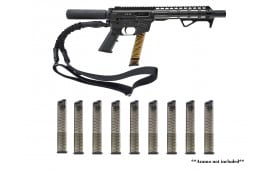 Freedom Ordnance FX-9 9mm Promo Pistol Pkg, 10" Bbl, Billet Rec's, M-Lok Rail, Black, W / Sling, 10-32 Rd ETS Glock Type Mags, FX9 Foregrip - FX9P10T 
