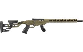 Ruger 8409 Precision Rimfire 22 LR 18" 15+1 OD Green Cerakote Adjustable Quick-Fit Precision with One-Piece Chassis Stock