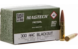 MagTech 300BLKA Rifle 300 AAC Blackout/Whisper (7.62X35mm) 115 GR Flat Base Hollow Point - 50rd Box