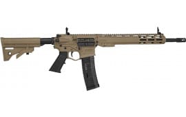 ATI Alpha Maxx AR-15, 5.56 NATO, 16" Barrel, 13" Handguard, 60rd Magazine, Flip-Up Sights, Flat Dark Earth Receiver, FDE Stock, ATIGAX55613MLCFDE