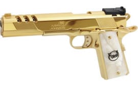 Iver Johnson Arms GIJ41 Johnson Eagle XL Ported 6" 24K Gold White Pearl