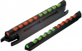 HiViz TO300 Two-In-One Front Sight Green/Orange LitePipes Black for Shotgun with .218"-.375" Ribs