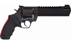 Taurus 2454061RH Raging Hunter 454 Casull 5rd 6.75" Matte Black Oxide Steel Black Rubber with Integrated Red Cushion Insert Grip
