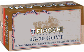 Fiocchi 4570A Cowboy Action 45-70 Gov 405 gr Lead Round Nose Flat Point (LRNFP) - 20rd Box