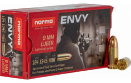 Norma Ammunition (RUAG) 299440050 Envy 9mm Luger 124 gr Full Metal Jacket (FMJ) - 50rd Box