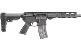 Ruger 8572 AR-556  300 Blackout 10.50" 30+1 Black Hard Coat Anodized Black Polymer Grip SBA3 Pistol Brace
