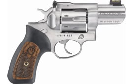 Ruger 1774 GP100 357 2.5 FO 7rd SS Black Rbr/wd Revolver