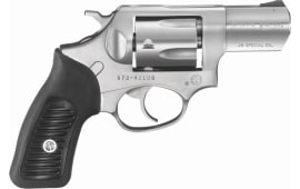 Ruger 5737 SP101 DA/SA .38 Special 2.25" 5 Black Rubber Stainless Revolver