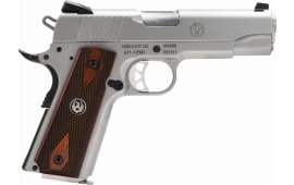 Ruger 6702 SR1911 Standard 45 ACP 4.25" 8+1 Wood Grips Stainless Finish
