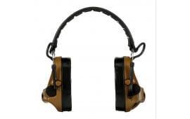 Peltor MT20H682FB09CY ComTac V Hearing Defender Headset 23 dB Over the Head Coyote Ear Cups with Black Headband for Adults 1 Pair