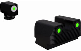Rival Arms RA2B231G Tritium Night Sights  Square Green with White Outline Front, U-Notch Green Rear Black Frame for Glock 42, 43