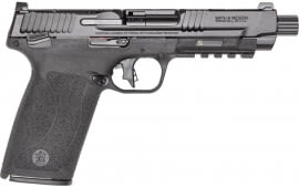 Smith and Wesson M&P 5.7 Semi-Automatic 5.7x28mm Pistol with Manual Safety, 5" Barrel, (2) 22 Round Magazines - Black - 13347