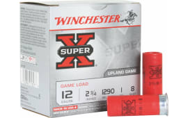 Winchester Ammo XU128 Super-X Game Load 12GA 2.75" 1oz #8 Shot - 25 Shells/Box - 250 Count Case