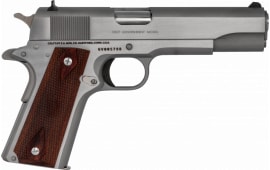 Colt Government Model Handgun .45 Auto, 7rd capacity, National Match 5" Barrel, Stainless Finish with Rosewood Grips