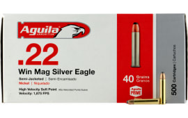 Aguila 1B222400 Silver Eagle 22 WMR 40 GR Jacketed Soft Point - 50rd Box
