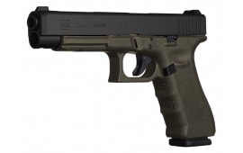 Glock PG3437103 G34 Double 9mm 5.3" 17+1 OD Green Grip Black