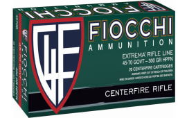 Fiocchi 4570B Extrema 45-70 Gov 100 gr 300 gr Jacketed Hollow Cavity (JHC) - 20rd Box