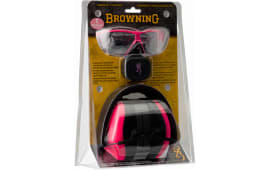 Browning 126373 Range KIT(MUFFS/EARPLUGS/GLASSES) Pink