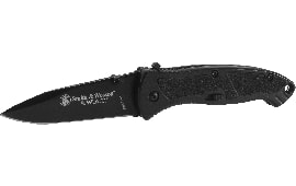 Smith & Wesson Knives Swatmb Swat Magic Medium Folder 3.2" 4034 Stainless Steel Black Drop Point Black Aluminum Handle