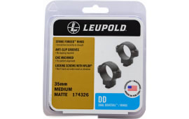 Leupold 174326 Dual Dovetail Scope Ring Set Medium 35mm Tube Matte Black Steel
