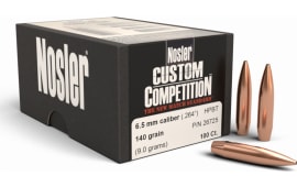 Nosler 26725 Custom Competition Hollow Point 6.5mm .264 140 GR 100 Per Box