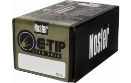 Nosler 59380 E-Tip 30 Caliber .308 Lead Free 110 GR Spitzer 50 Per Box