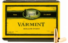 Speer 1205 Rifle 6mm .243 75 GR Varmint Hollow Point 100 Box