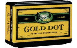 Speer 3998 Handgun 9mm .355 124 GR Gold Dot Hollow Point 100 Box